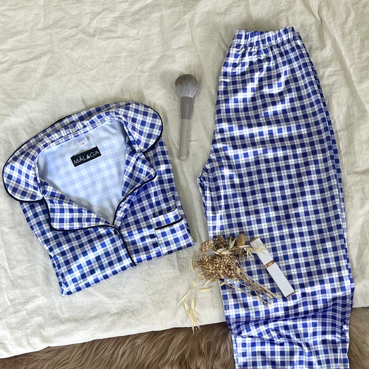 PIJAMAS AURA SATEN SET COMPLETO
