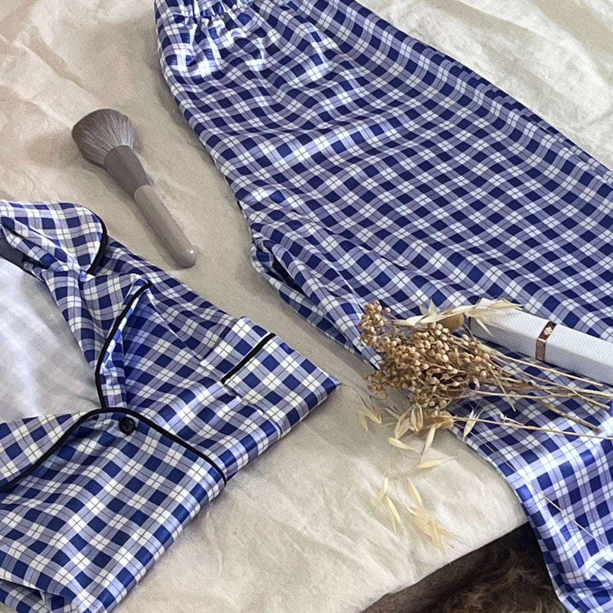 PIJAMAS AURA SATEN SET COMPLETO