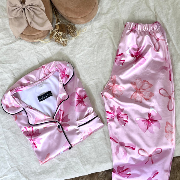 PIJAMAS AURA SATEN SET COMPLETO
