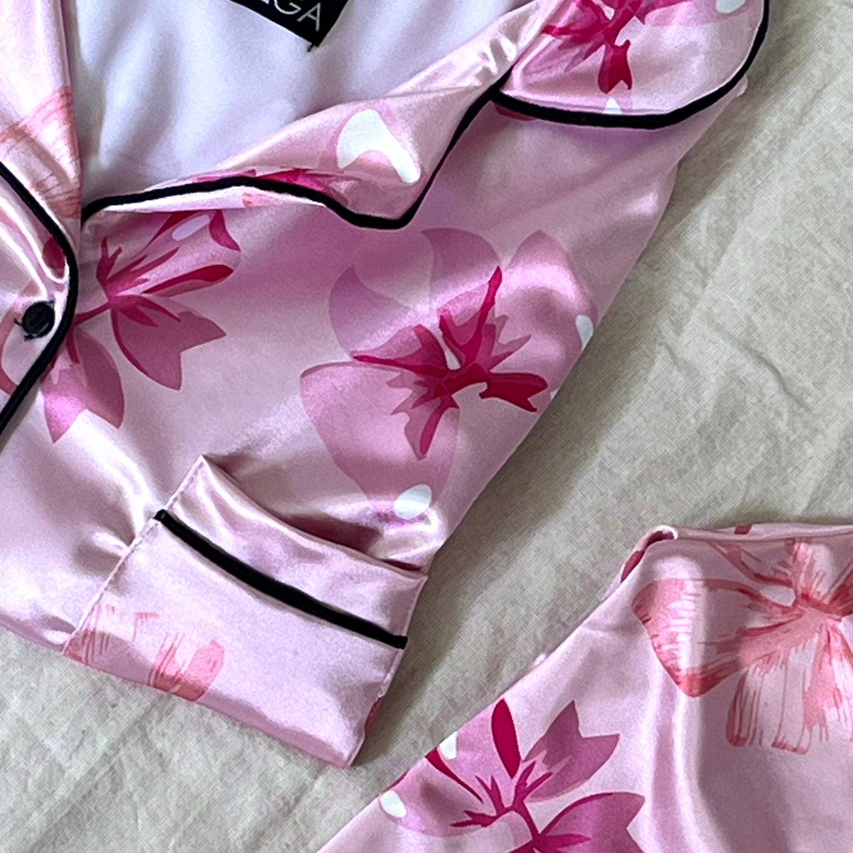 PIJAMAS AURA SATEN SET COMPLETO