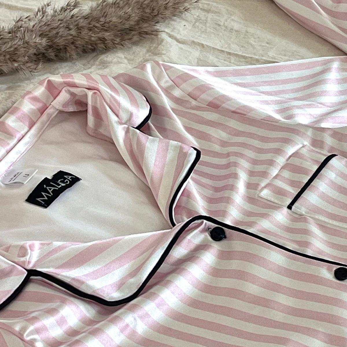 PIJAMAS AURA SATEN SET COMPLETO
