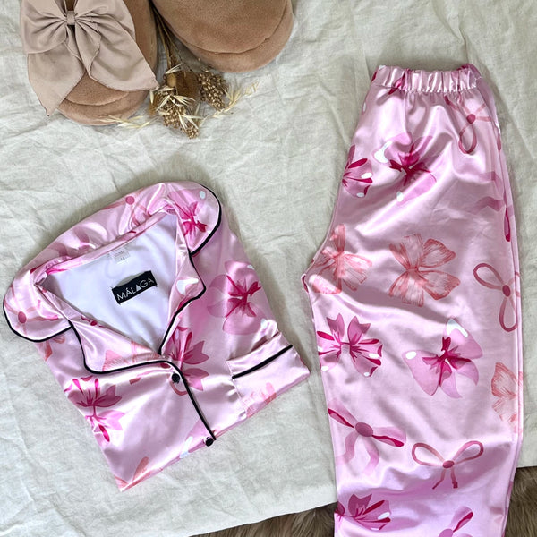PIJAMAS AURA SATEN SET COMPLETO
